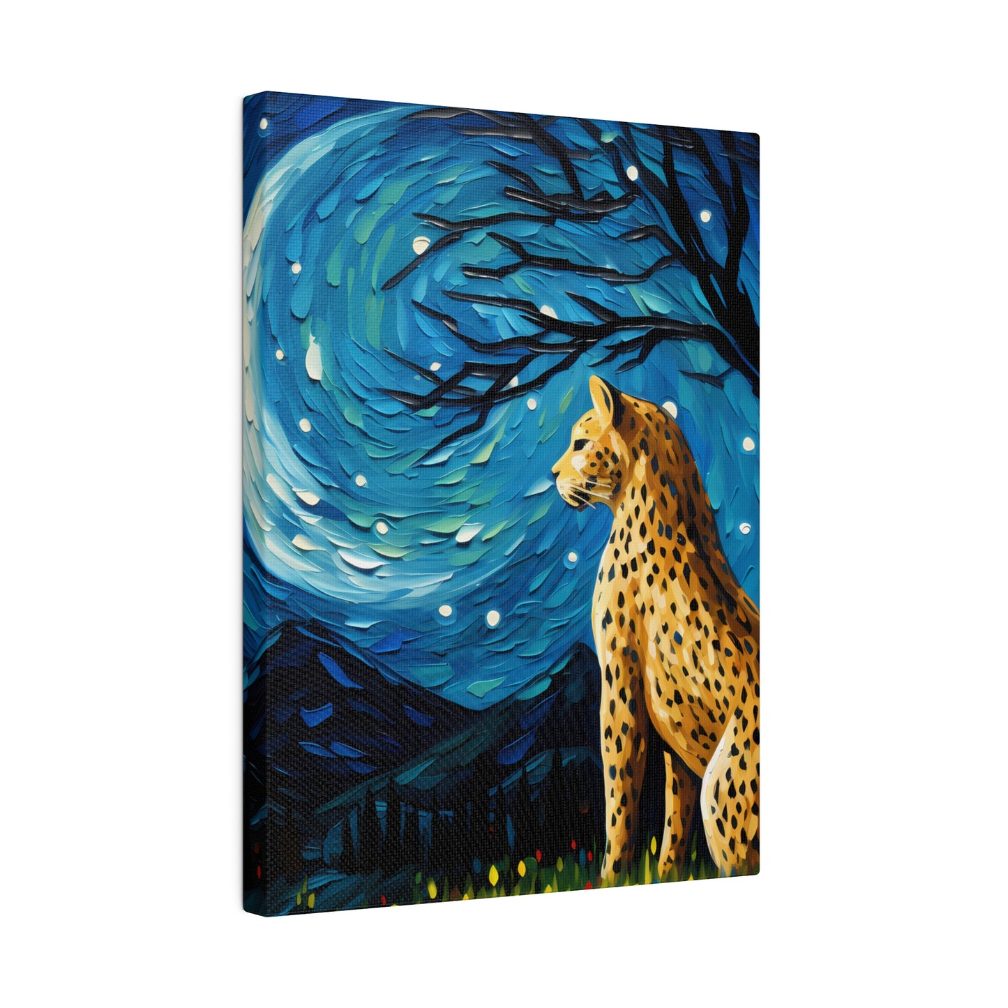 Starry Night Reimagined: Eco-Friendly Van Gogh-Style Canvas, Van Gogh Style Wall Art Starry Night Oil Painting on Stretched Canvas