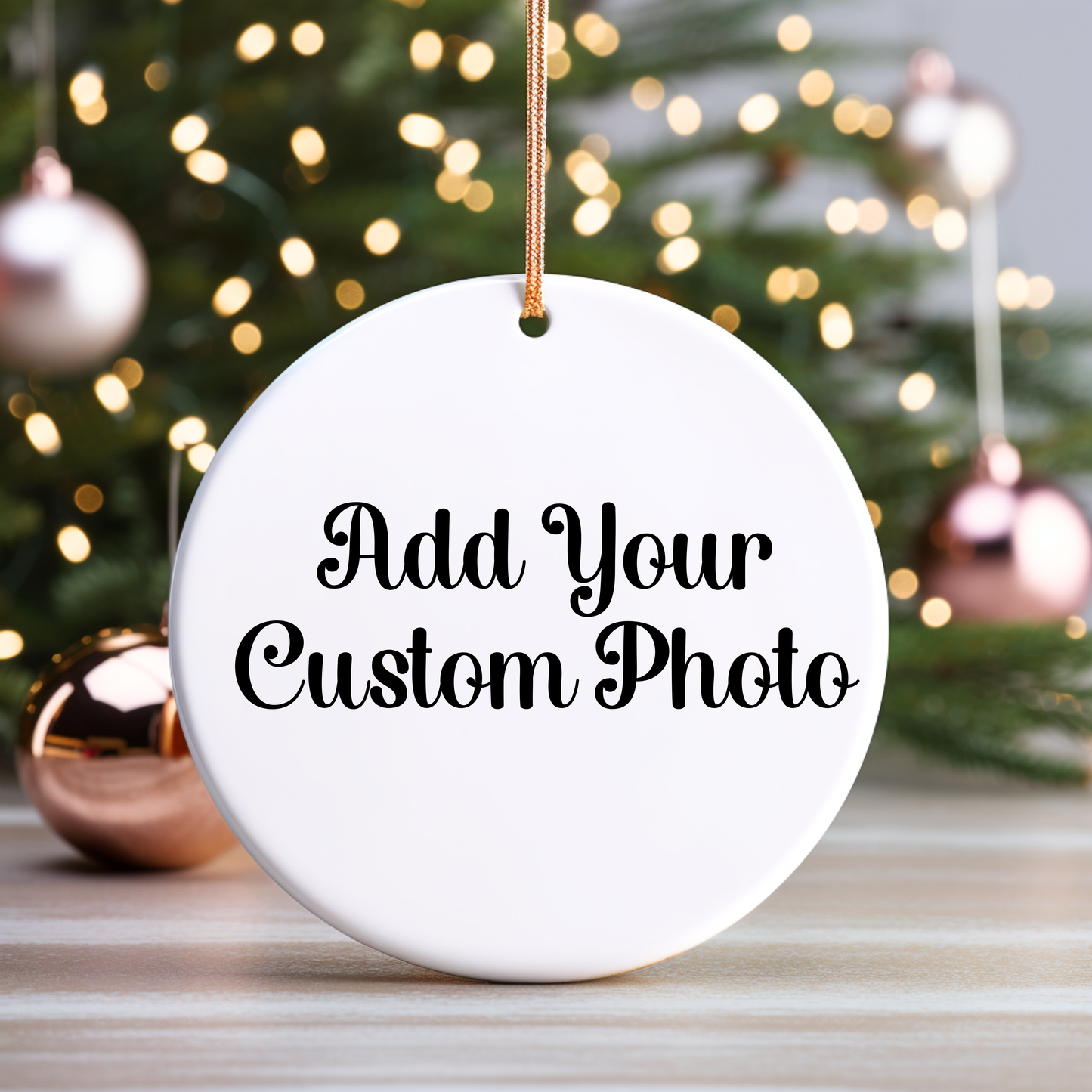Custom Photo Ornament, Single or Double-sided, 3 inches with Gift Box