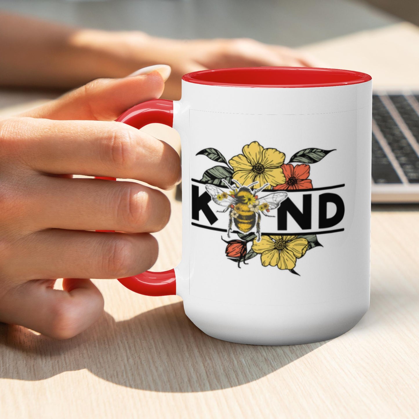 Buzzing with Inspiration:  Bee-Themed Inspirational Mugs – “Bee Kind”