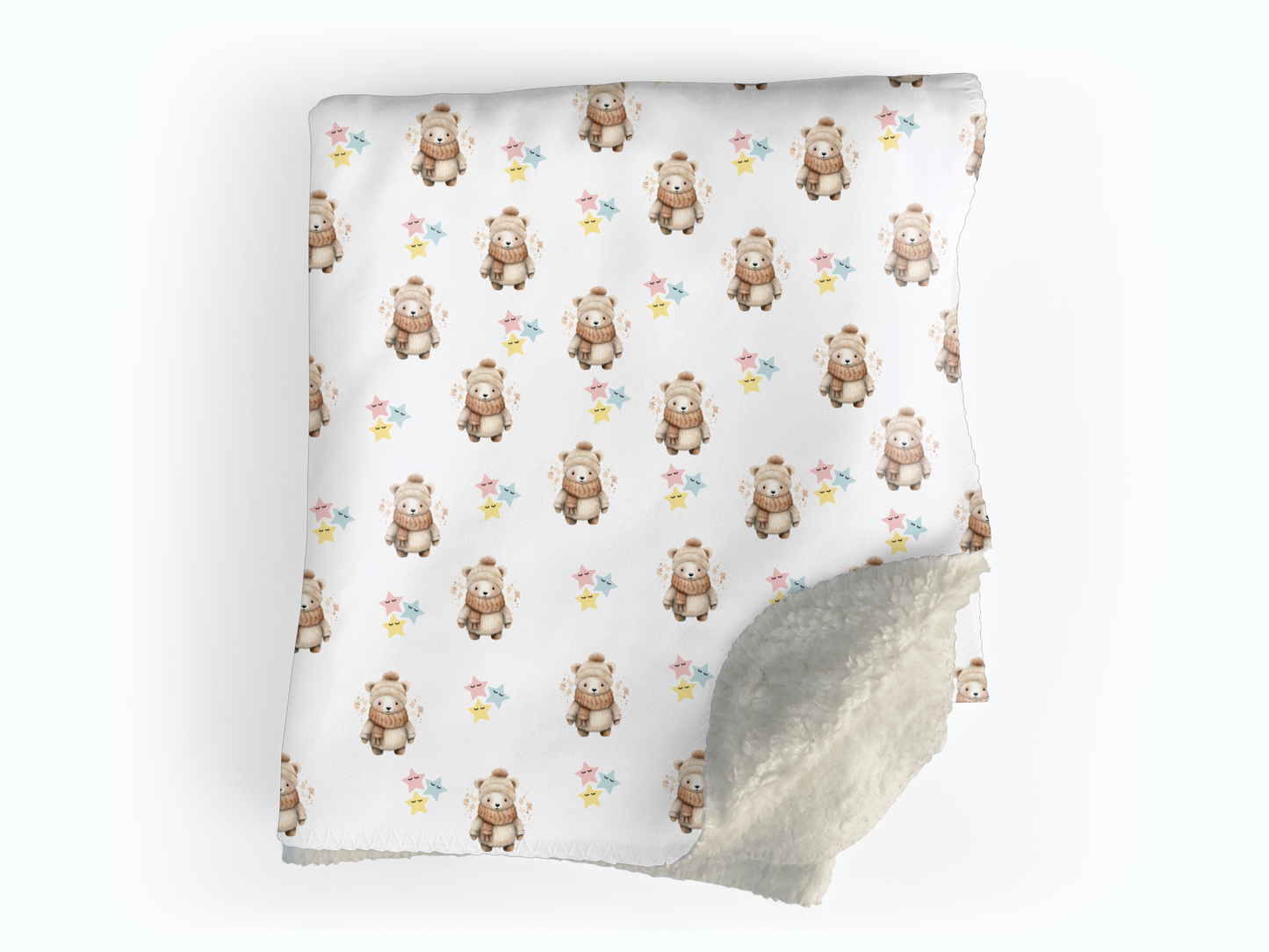 Snuggle in Style:  Infant Polar Bear Sherpa Blanket - 30x40” (762x1016mm) of Cozy Bliss!