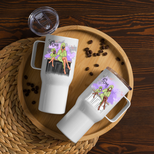 Sip in Style with Our Customizable Spa Day, Mother and Daughter, Stainless Steel Travel Mug - Where Elegance Meets Functionality!