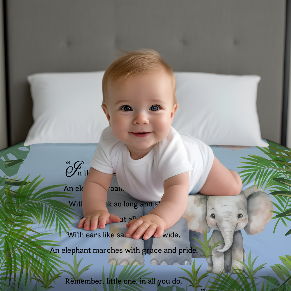 Introducing our adorable Velveteen Children's Elephant Blanket, the perfect Cuddle companion!