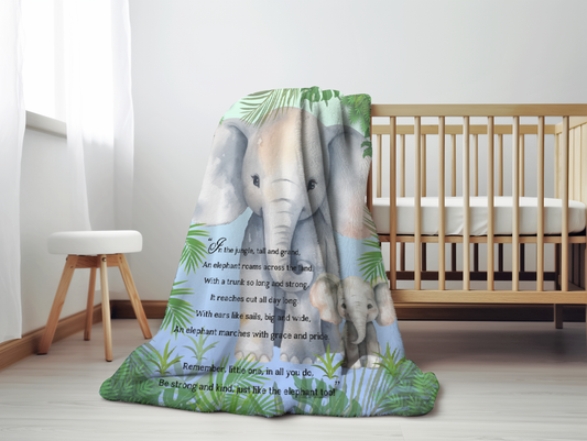 Introducing our adorable Velveteen Children's Elephant Blanket, the perfect Cuddle companion!