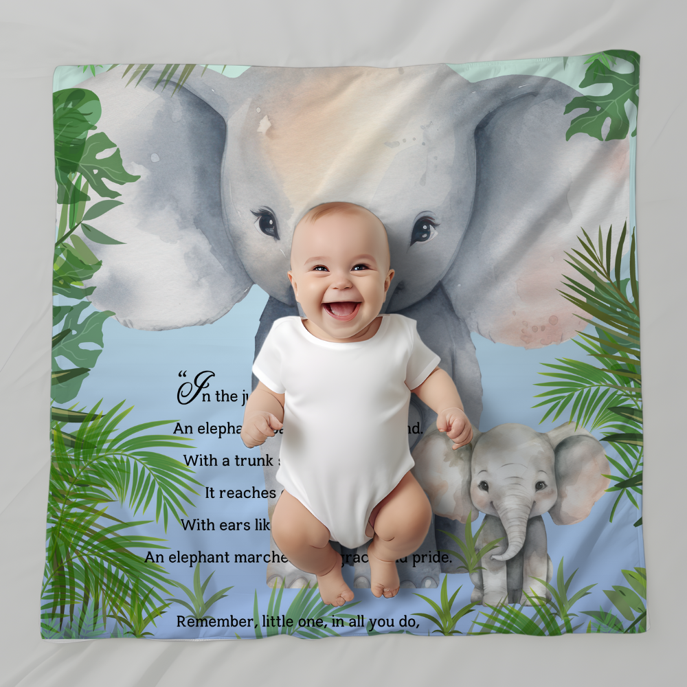 Introducing our adorable Velveteen Children's Elephant Blanket, the perfect Cuddle companion!