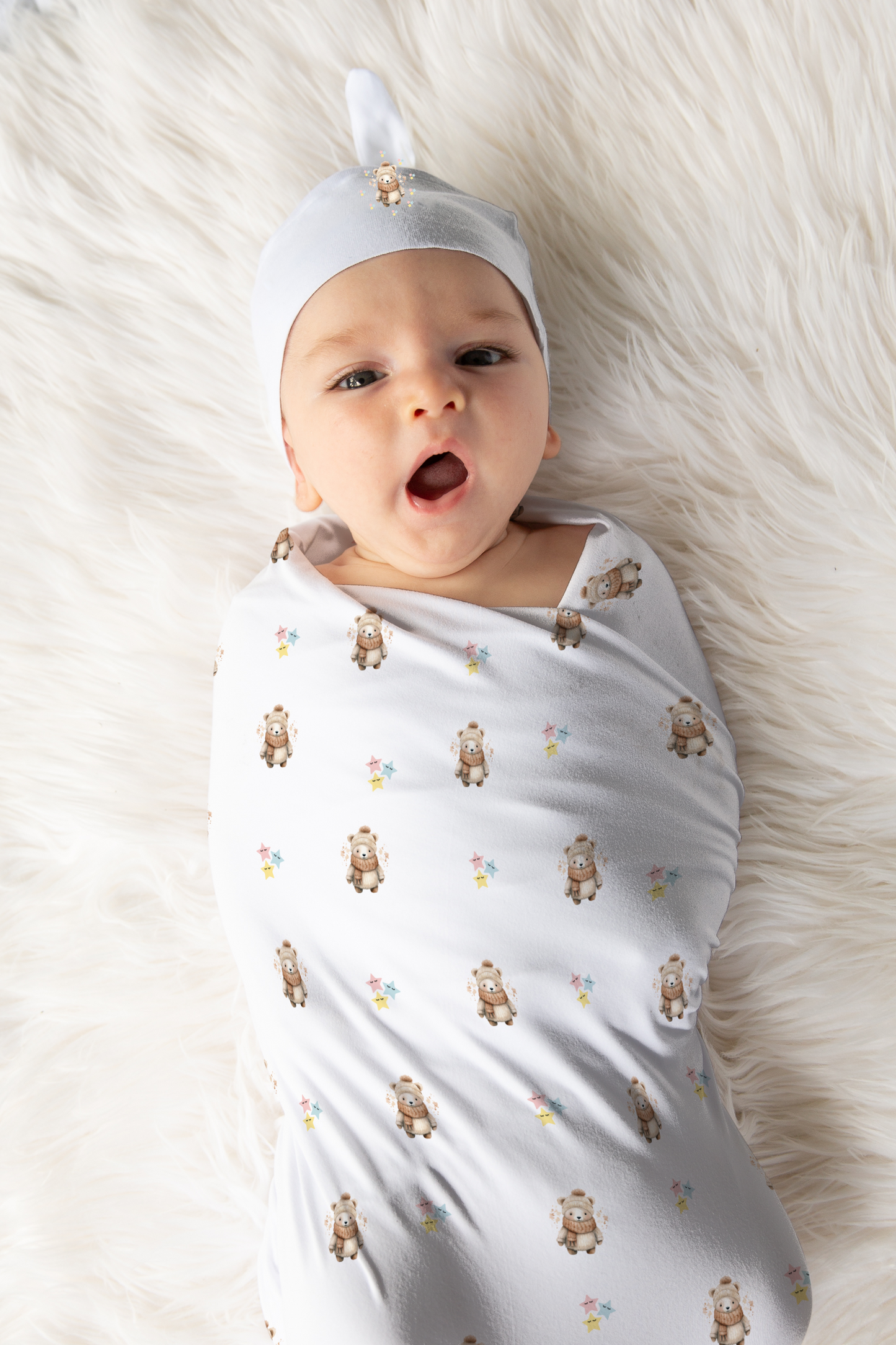 Snuggle Up with Our Polar Bear Swaddle Blankets - Irresistibly Cozy in Two Sizes!