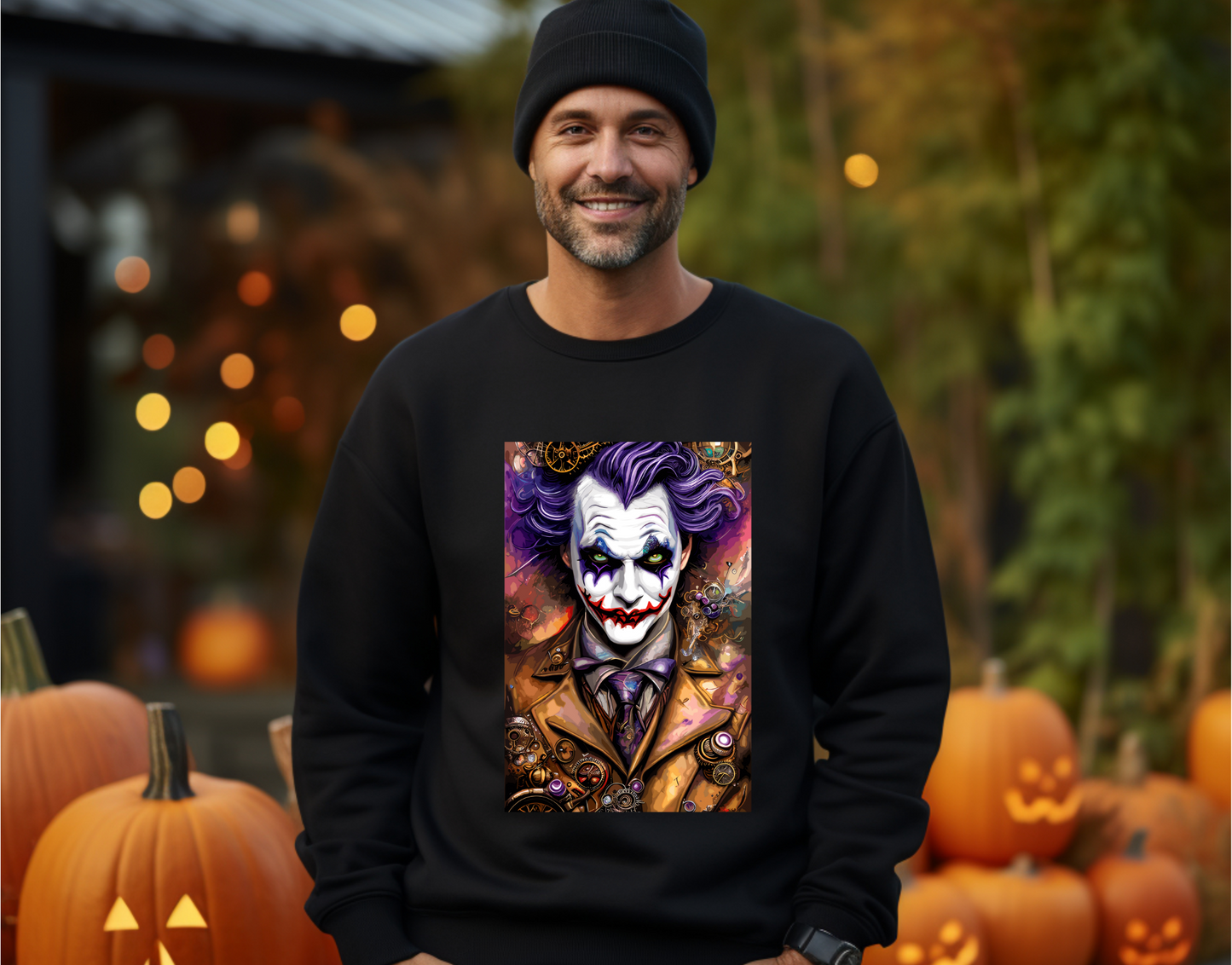 Steampunk Joker Sweatshirt, for a casual look or special occasions like Halloween!