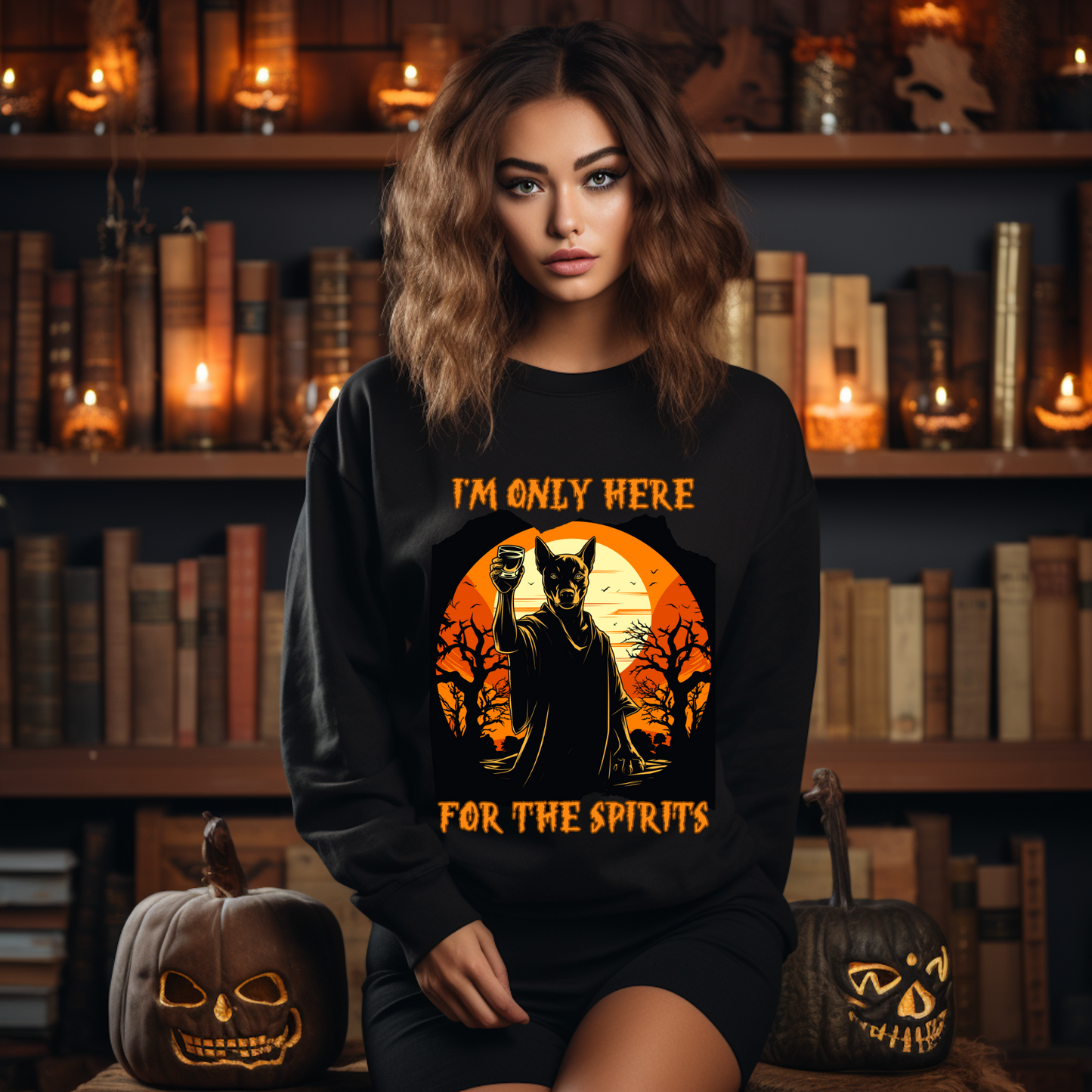 Halloween Pit Bull, I’m only here for the spirits, Sweatshirt