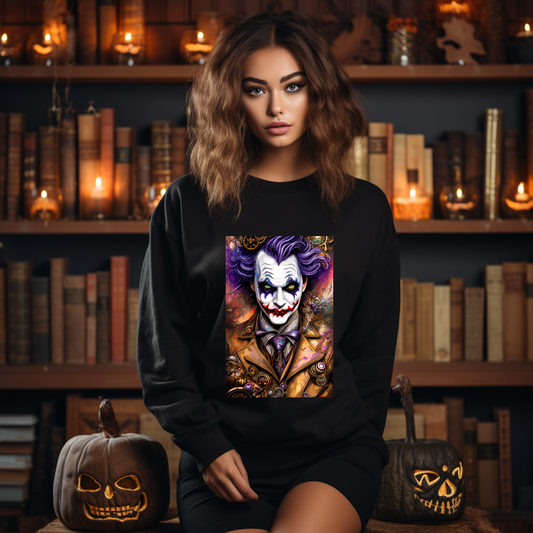 Steampunk Joker Sweatshirt, for a casual look or special occasions like Halloween!