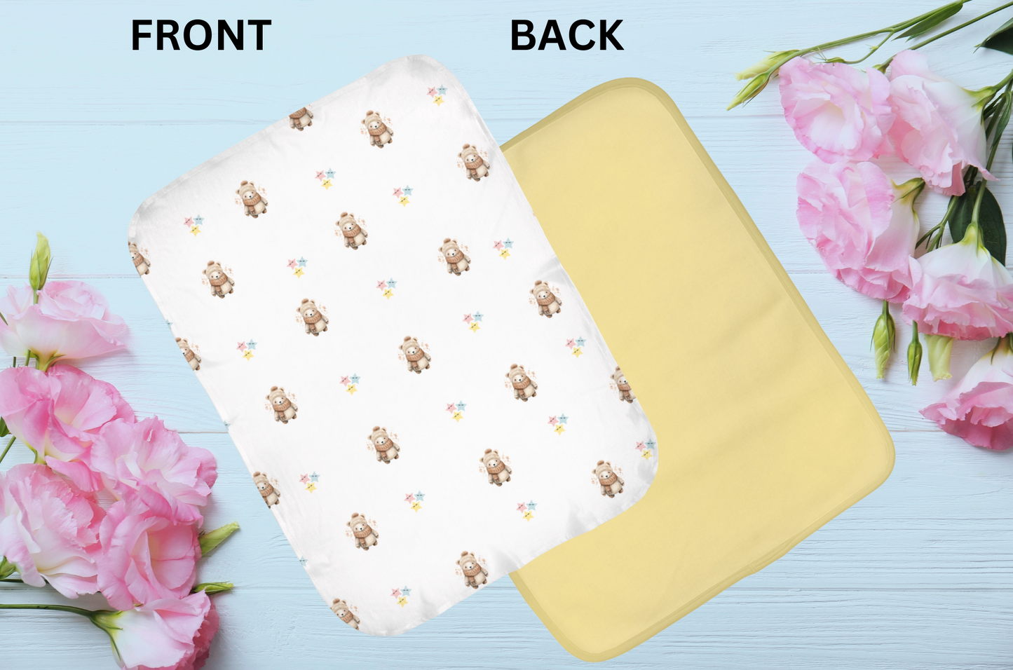 Whimsical Polar Bear Burp Cloths - 15x12” (381 x 304.8mm) of Cozy Comfort for Little Ones!