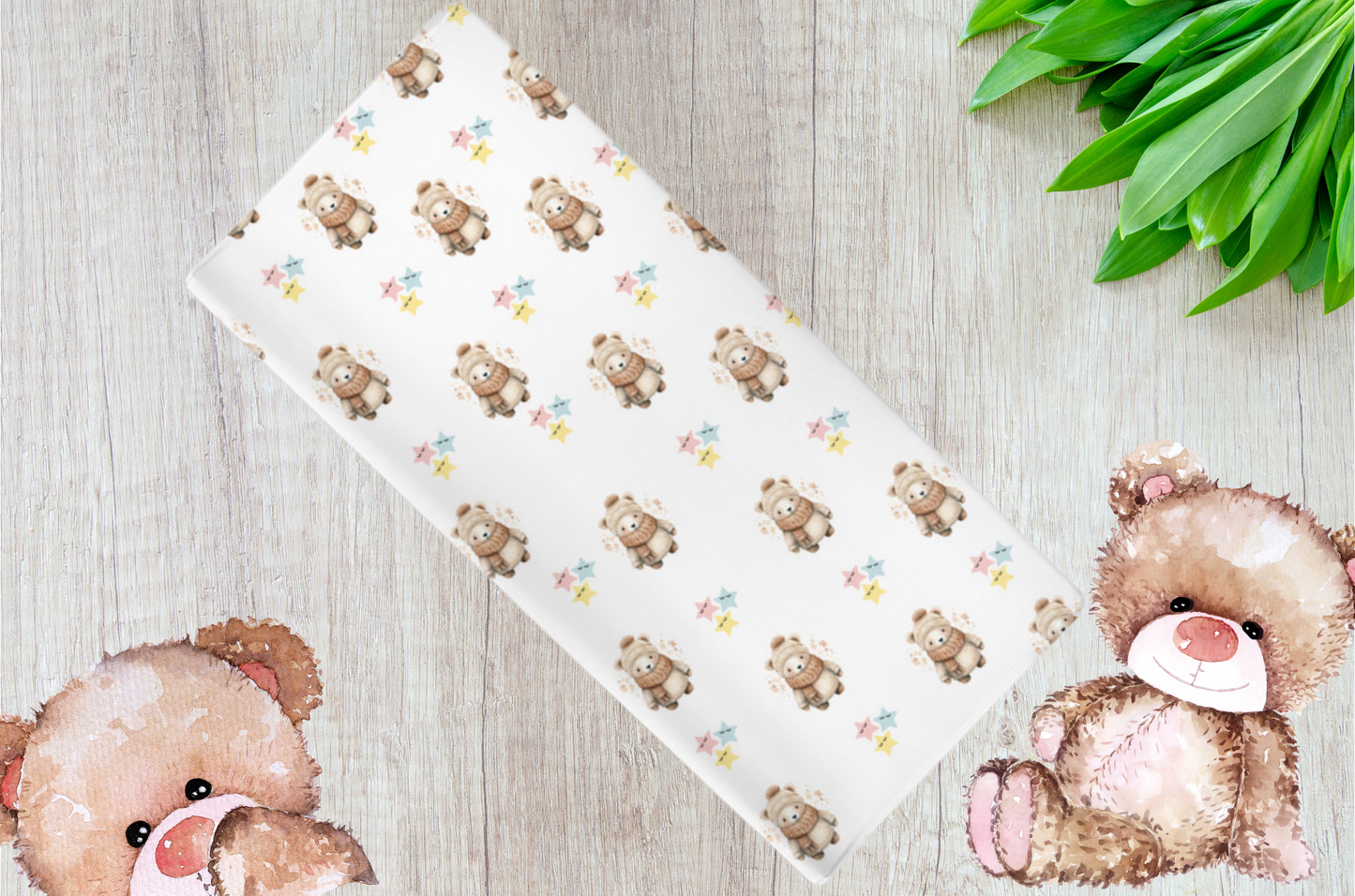 Winter Wonderland Changing Pad Cover - Cozy Polar Bear Design for Stylish Diaper Changes!