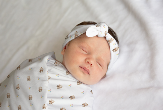 Adorable Polar Bear Infant Knotted Headbands - Soft, Stylish and Perfectly Personalized!