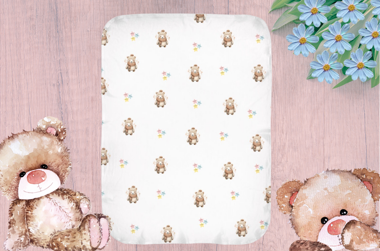 Snuggle Up with Our Polar Bear Swaddle Blankets - Irresistibly Cozy in Two Sizes!