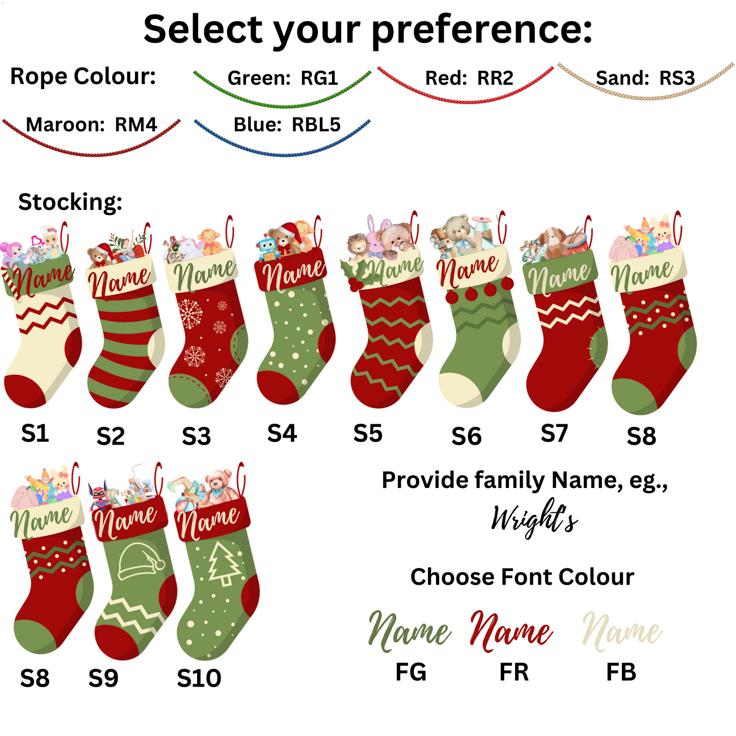 Santa's Gaze:  Personalized Christmas Stockings - A Holiday Tradition!