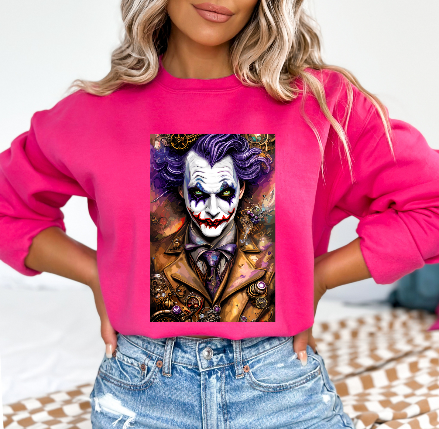 Steampunk Joker Sweatshirt, for a casual look or special occasions like Halloween!