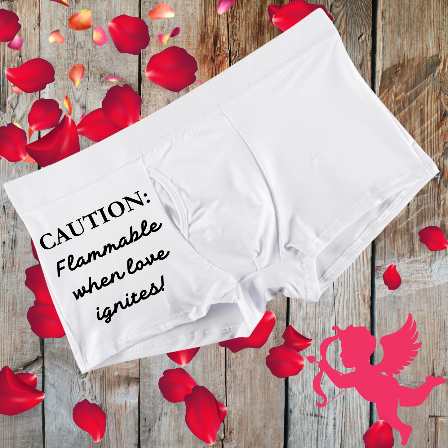 Introducing Our Exclusive Valentine's Day Men's Boxer Briefs Collection – "Flammable Love Caution"