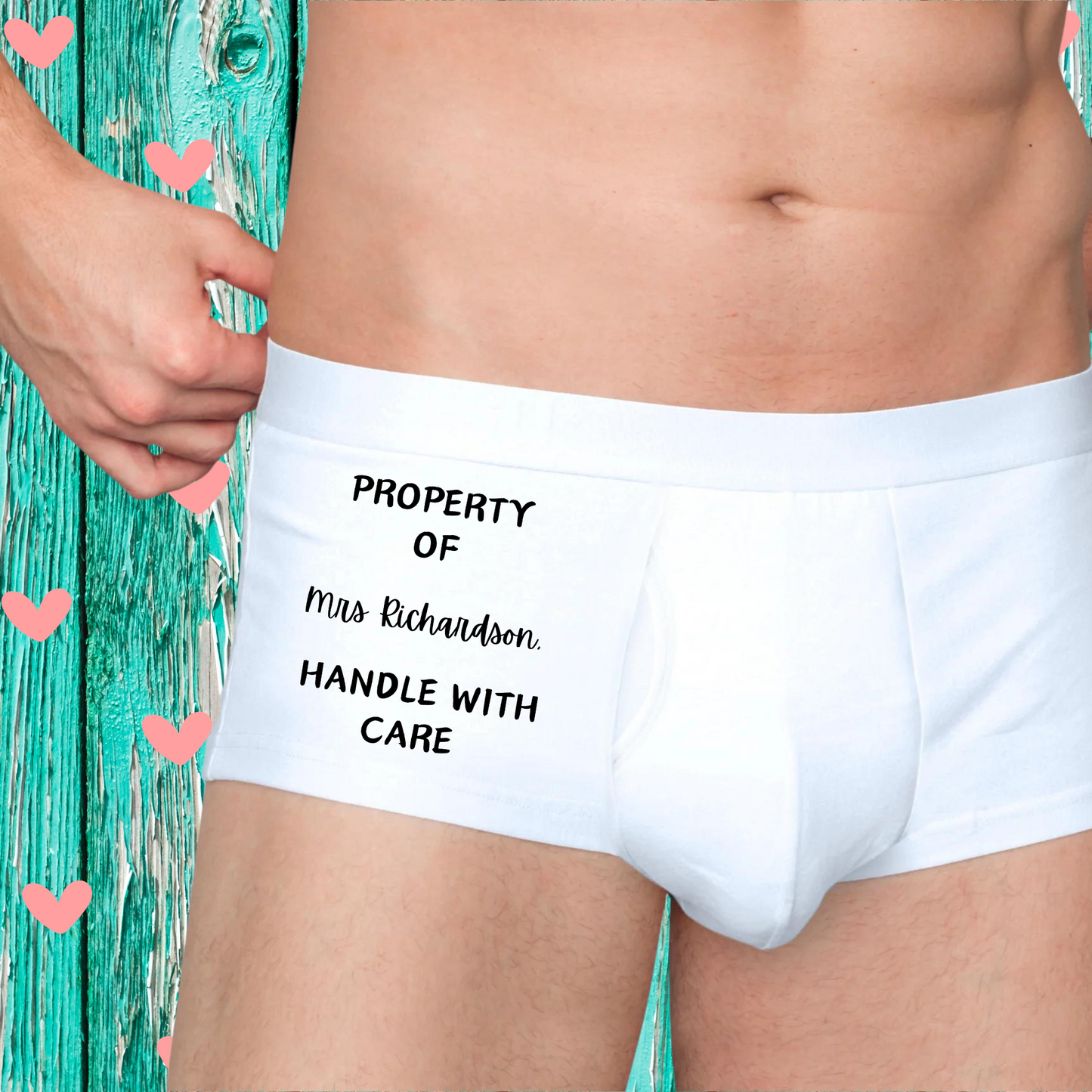 Introducing Our Exclusive Valentine's Day Men's Boxer Briefs Collection – "Property of {Partner's Name}"