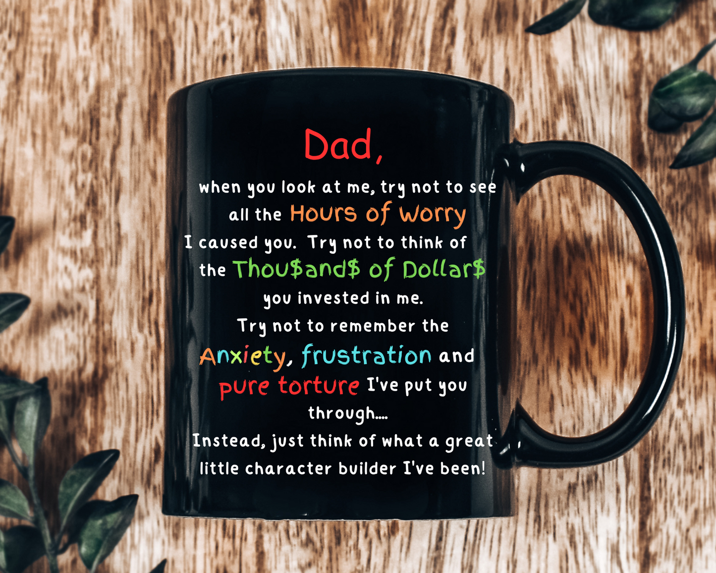 Laugh & Sip:  Delightful Character Builder Mugs for Dad - Perfect for Every Sip & Smile!