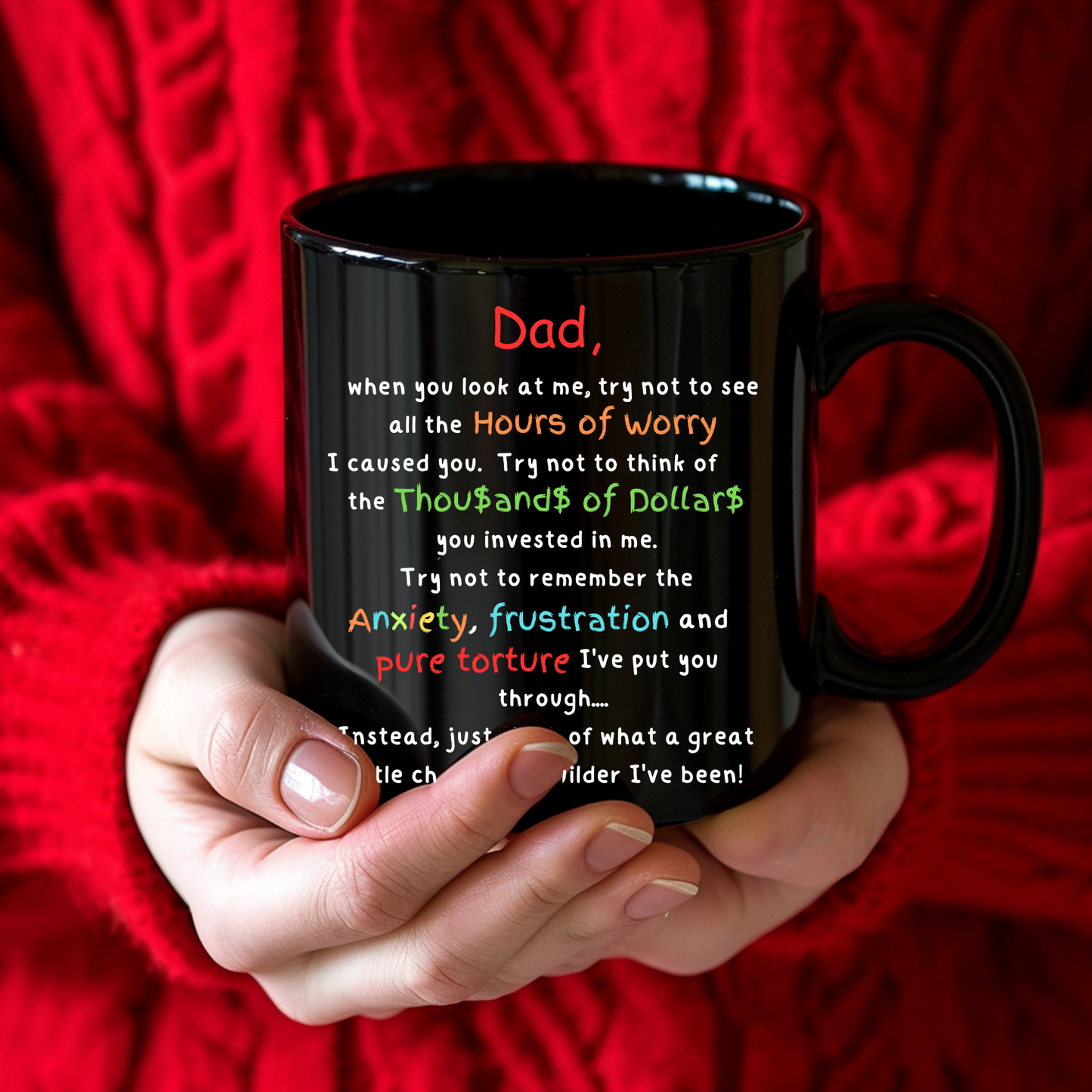 Laugh & Sip:  Delightful Character Builder Mugs for Dad - Perfect for Every Sip & Smile!