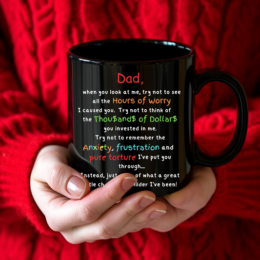 Laugh & Sip:  Delightful Character Builder Mugs for Dad - Perfect for Every Sip & Smile!