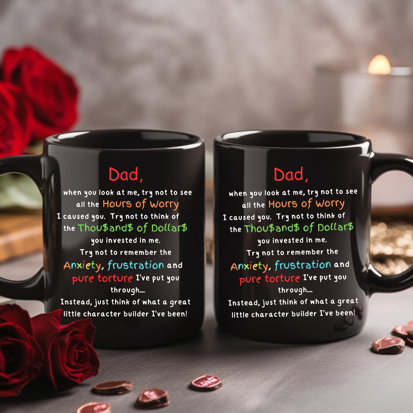 Laugh & Sip:  Delightful Character Builder Mugs for Dad - Perfect for Every Sip & Smile!