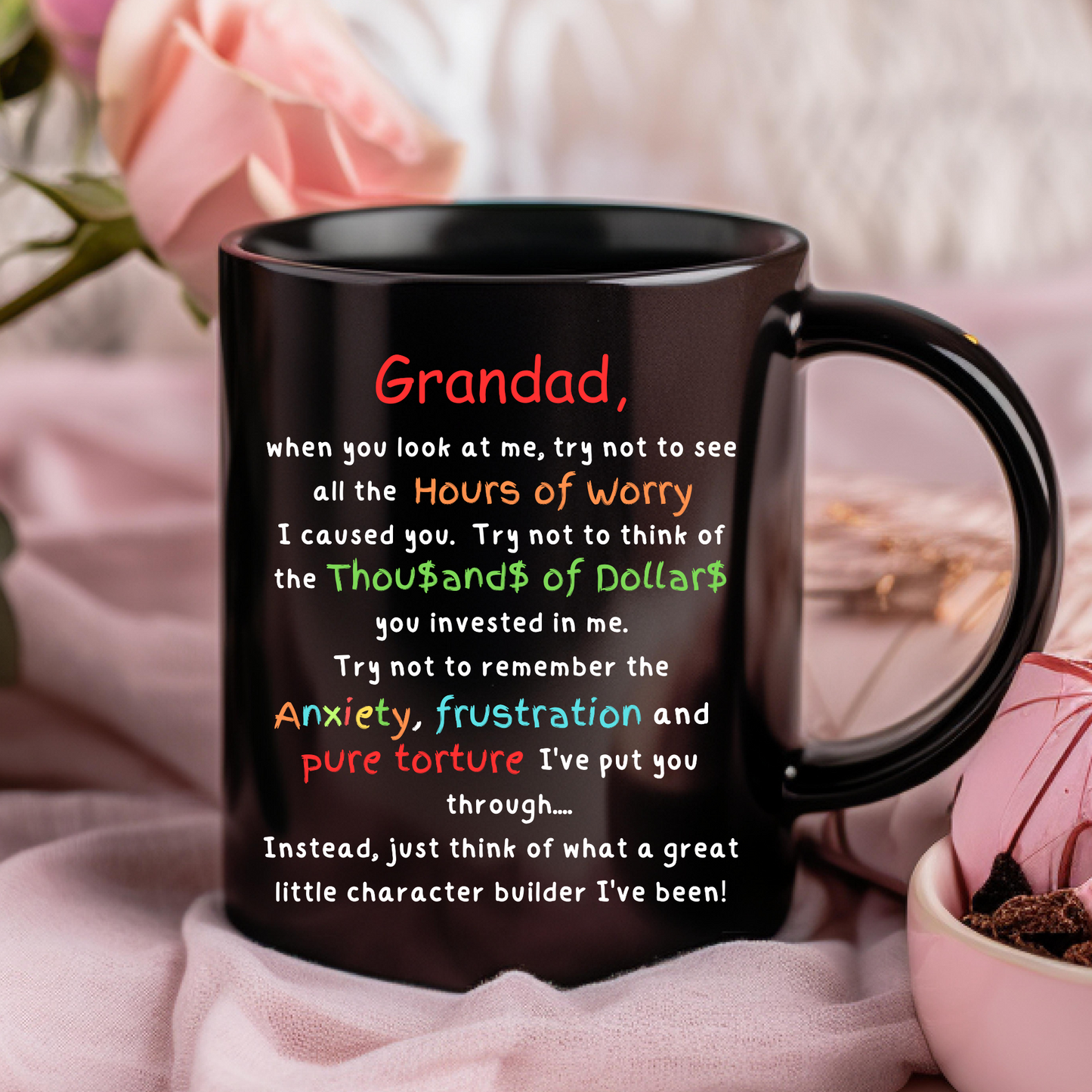 Laugh & Sip:  Delightful Character Builder Mugs for Grandad - Perfect for Every Sip & Smile!