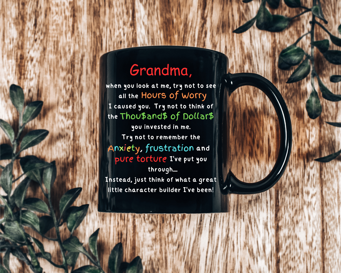Laugh & Sip:  Delightful Character Builder Mugs for Grandma - Perfect for Every Sip & Smile!