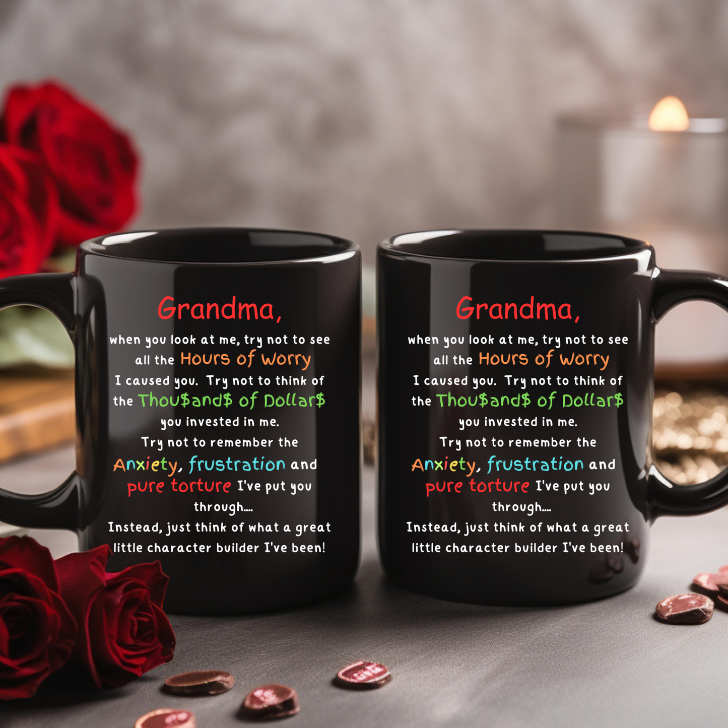 Laugh & Sip:  Delightful Character Builder Mugs for Grandma - Perfect for Every Sip & Smile!