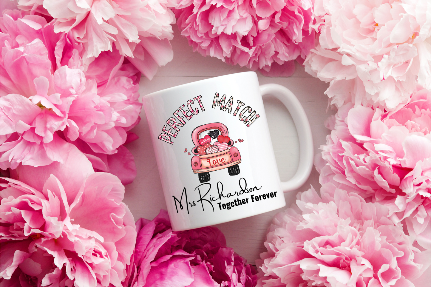 Love Brewed to Perfection: Personalized 'Perfect Match' Ceramic Mugs for Timeless Romance and Everyday Elegance!