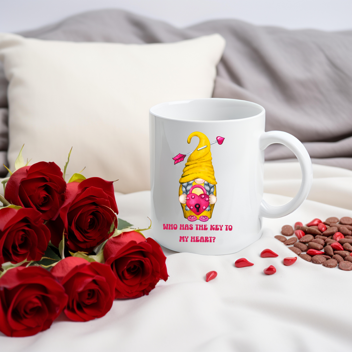 Radiant Romance: Valentine's Day Mugs - Sip Love, Share Joy. Dishwasher and Microwave Safe. 11oz and 15oz Sizes. Double-Sided Design.