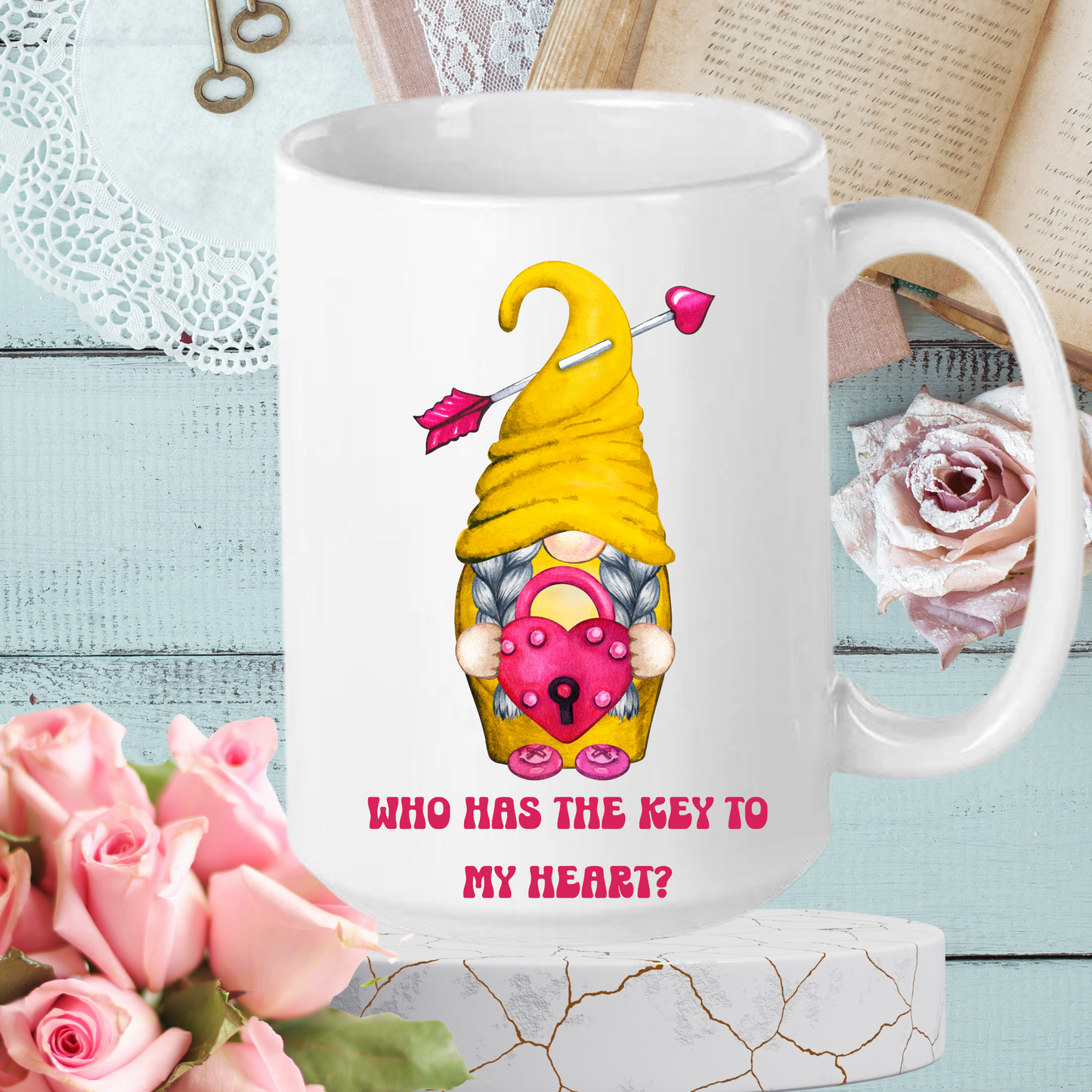 Radiant Romance: Valentine's Day Mugs - Sip Love, Share Joy. Dishwasher and Microwave Safe. 11oz and 15oz Sizes. Double-Sided Design.