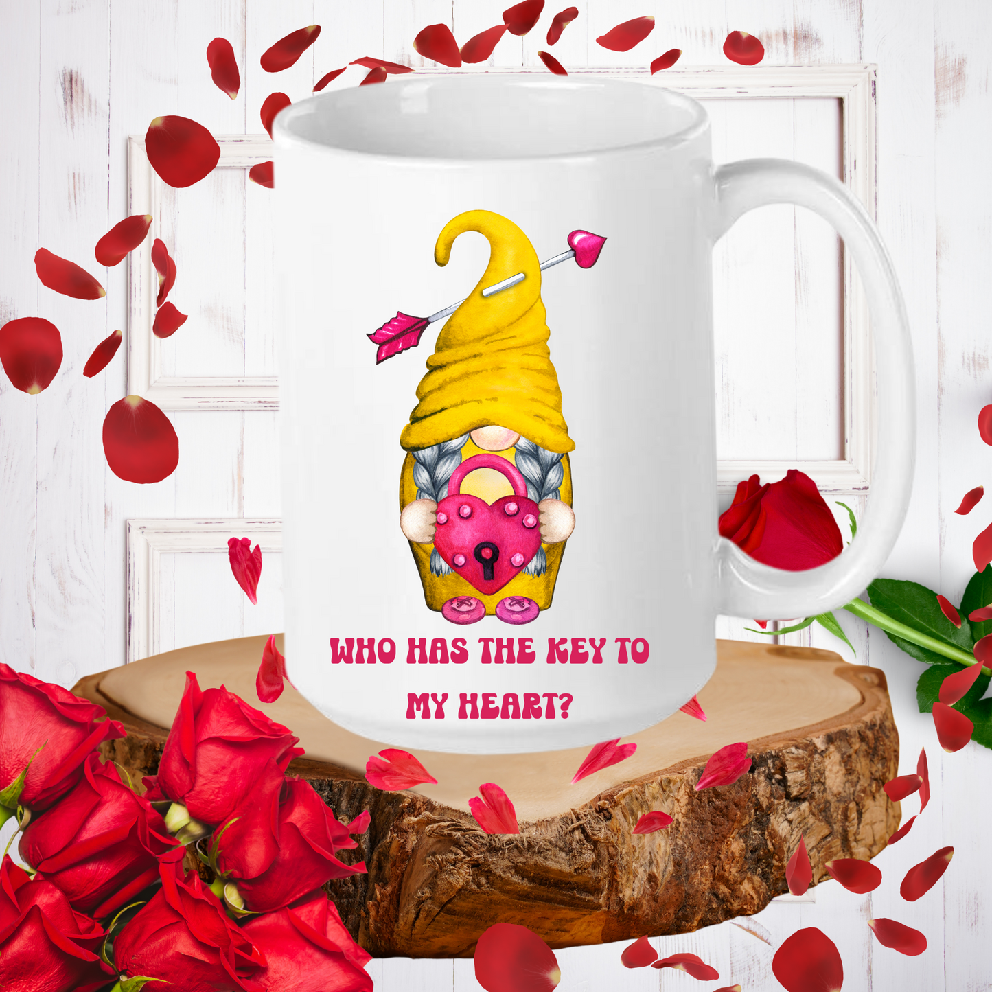 Radiant Romance: Valentine's Day Mugs - Sip Love, Share Joy. Dishwasher and Microwave Safe. 11oz and 15oz Sizes. Double-Sided Design.