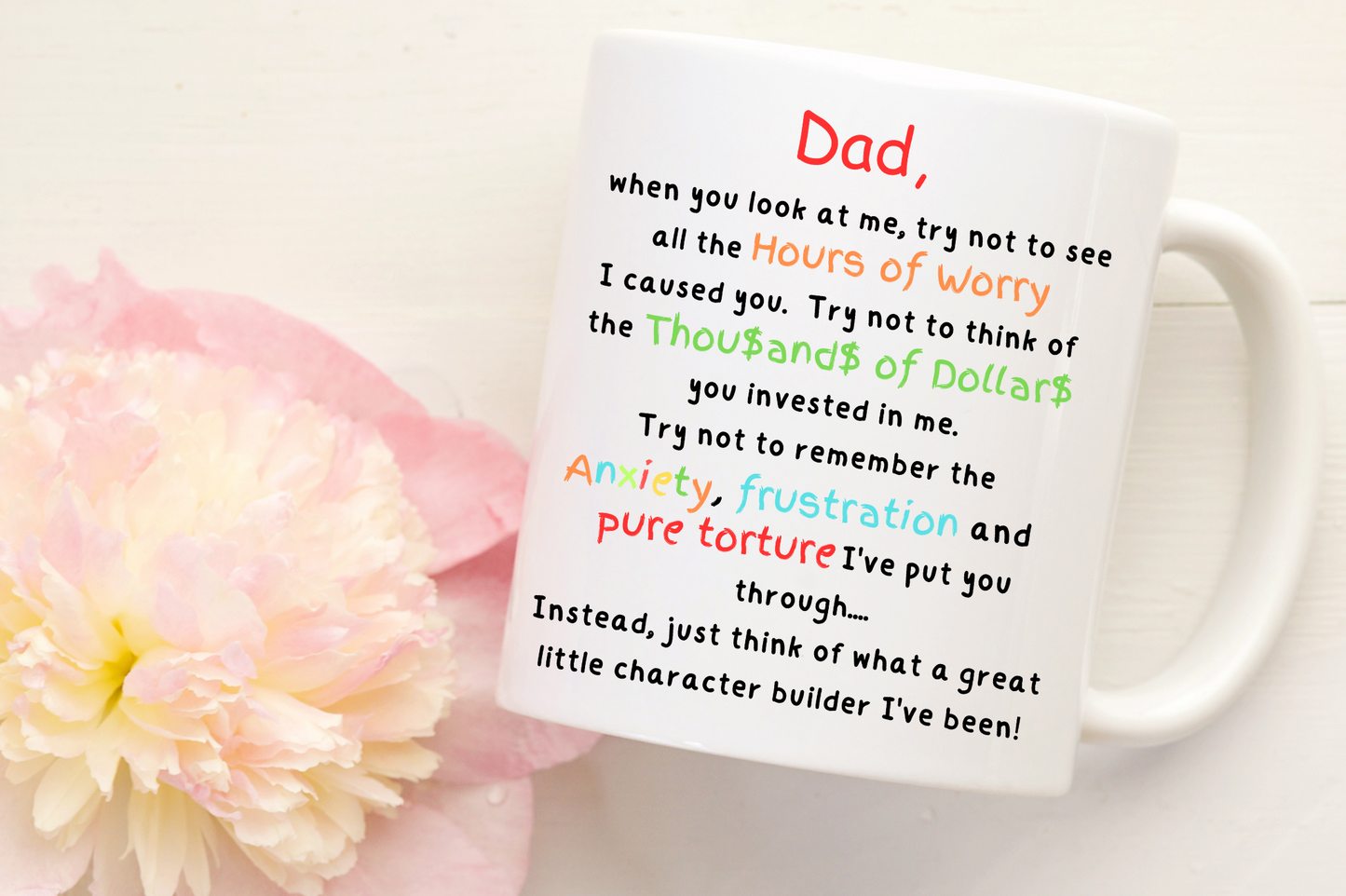 Laugh & Sip:  Delightful Character Builder Mugs for Dad - Perfect for Every Sip & Smile!