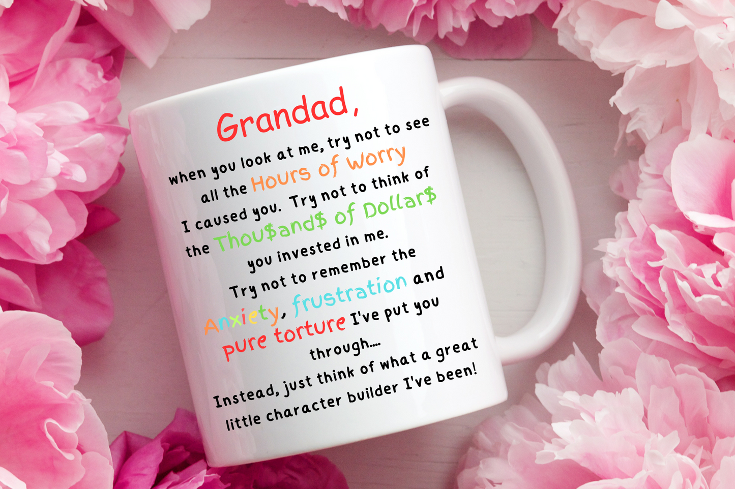 Laugh & Sip:  Delightful Character Builder Mugs for Grandad - Perfect for Every Sip & Smile!