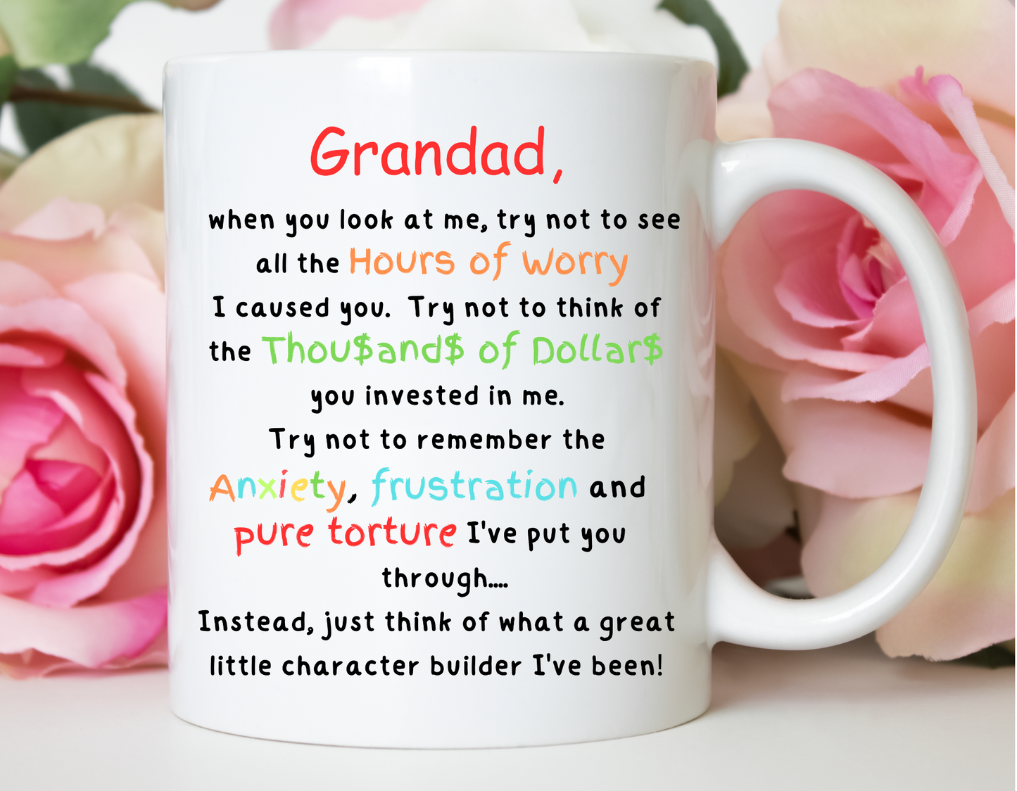 Laugh & Sip:  Delightful Character Builder Mugs for Grandad - Perfect for Every Sip & Smile!