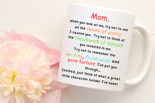 Laugh & Sip:  Delightful Character Builder Mugs for Mom - Perfect for Every Sip & Smile!