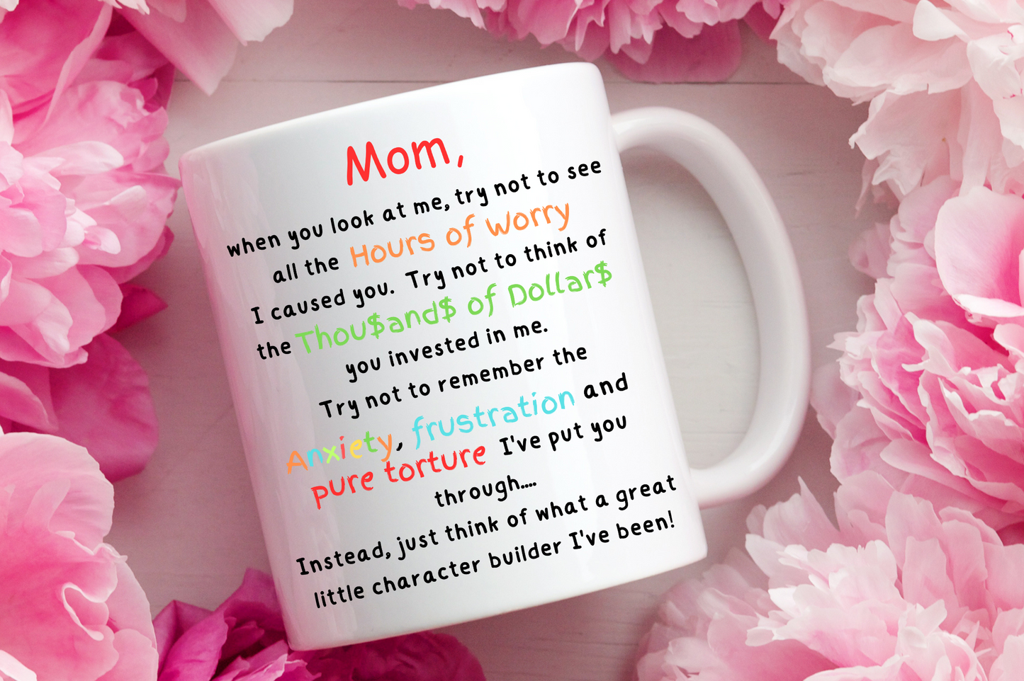 Laugh & Sip:  Delightful Character Builder Mugs for Mom - Perfect for Every Sip & Smile!