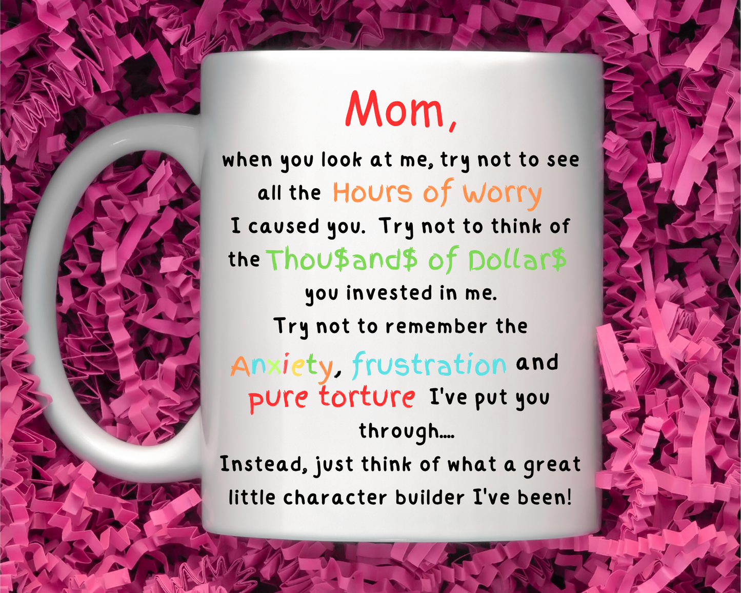 Laugh & Sip:  Delightful Character Builder Mugs for Mom - Perfect for Every Sip & Smile!