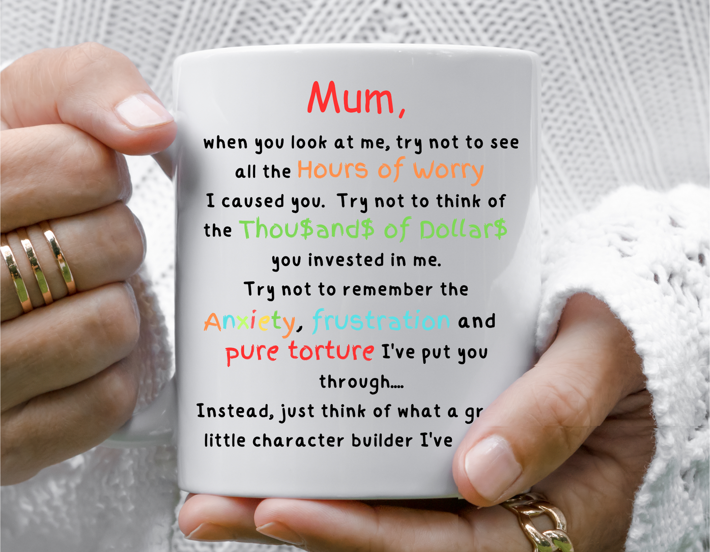 Laugh & Sip:  Delightful Character Builder Mugs for Mum - Perfect for Every Sip & Smile!