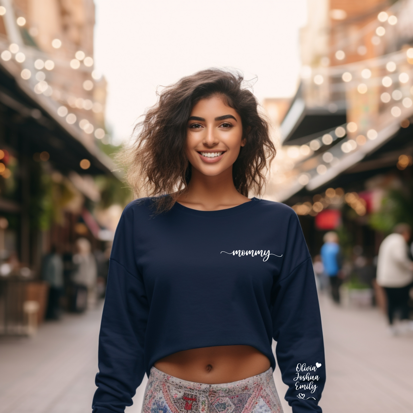 Embrace Warmth and Love:  The Ultimate Personalized Cropped Sweatshirt for Every Special Occasion.  Bella Canva 7503.