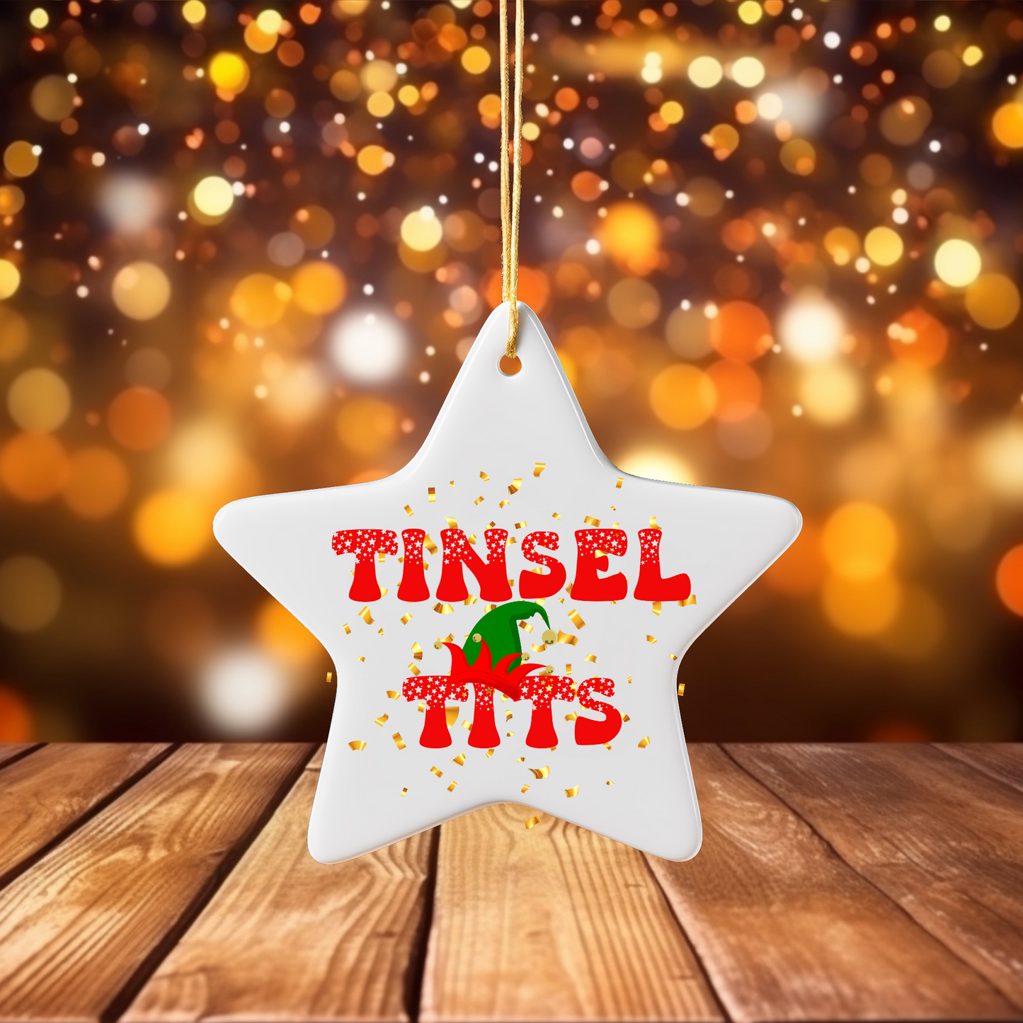 Exquisite Christmas Porcelain Ornaments with “Tinsel Tits”; a stunning addition to your holiday decor.