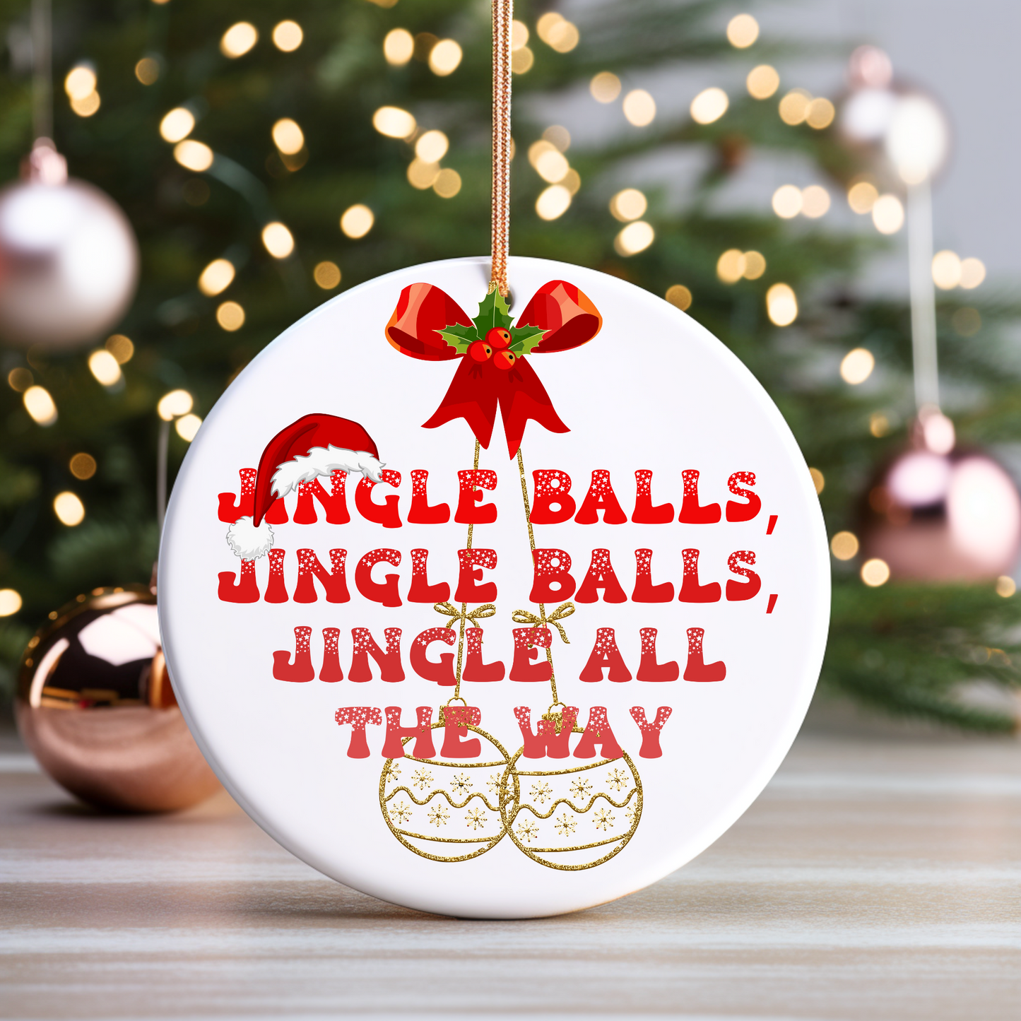 Exquisite Christmas Porcelain Ornaments with “Jingle Balls”; a stunning addition to your holiday decor.