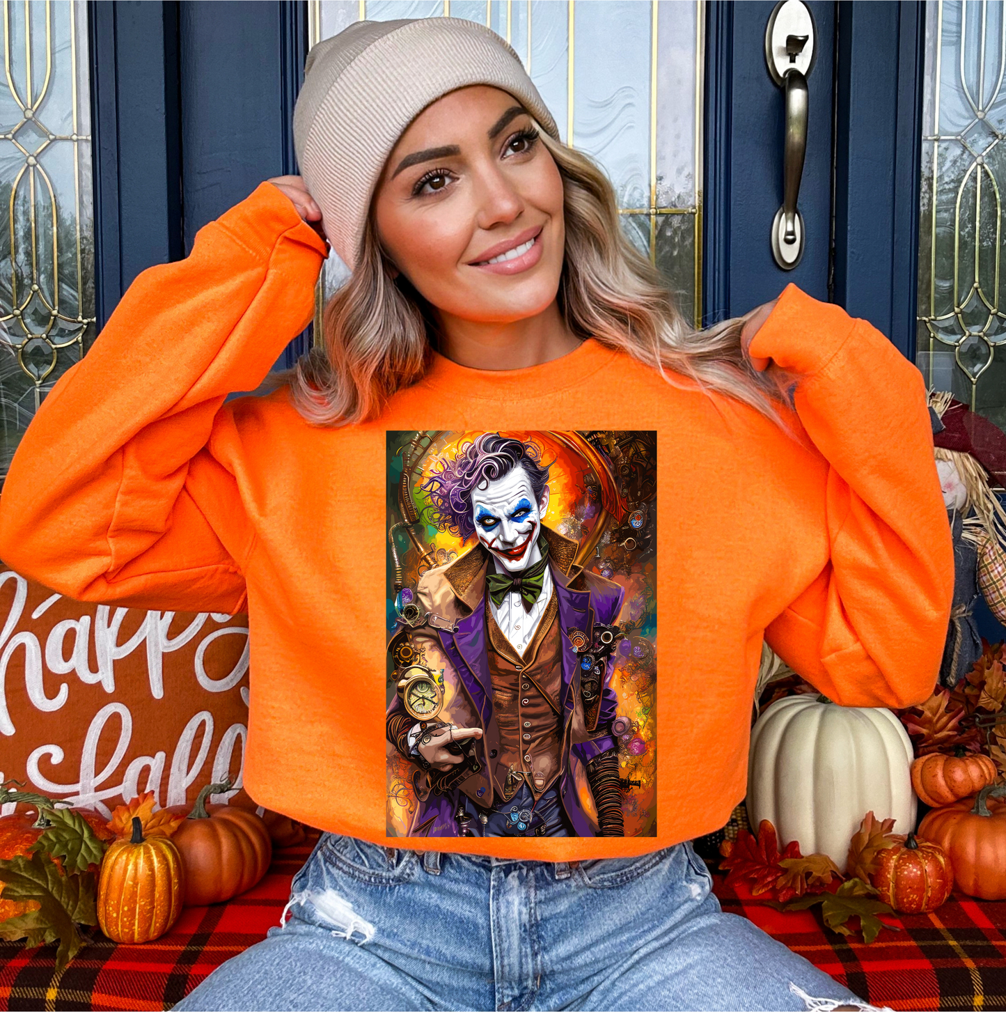 Steampunk Joker Sweatshirt, for a casual look or special occasions like Halloween