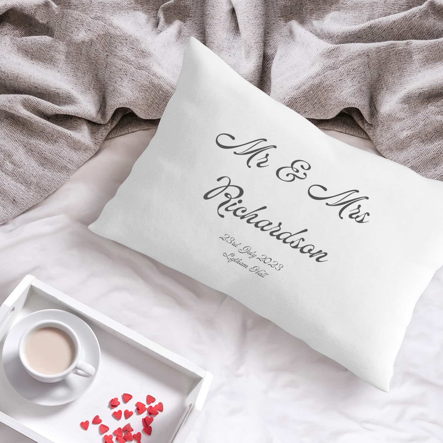 Custom Love Story Microfiber Pillowcase:  Personalized with Your Special Moments!