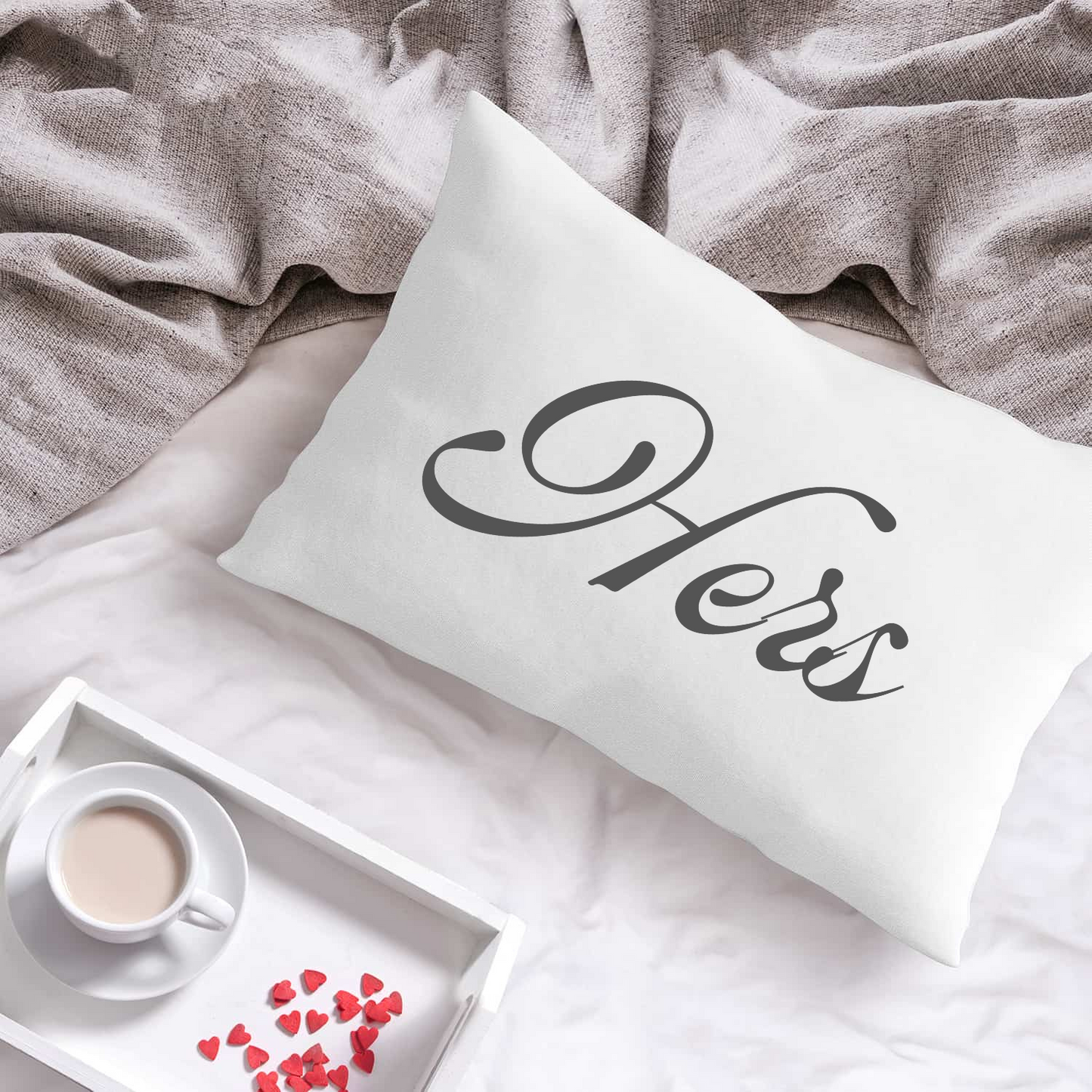 Sweet Dreams Together:  "His" and "Hers" Microfiber Pillowcases - Cozy, Personalized Comfort for a Perfect Night's Sleep!  Set of two!