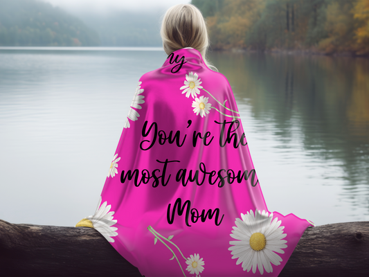 Embrace of Love: 2-in-1 The Custom and Personalized Daisy Blanket for Mom