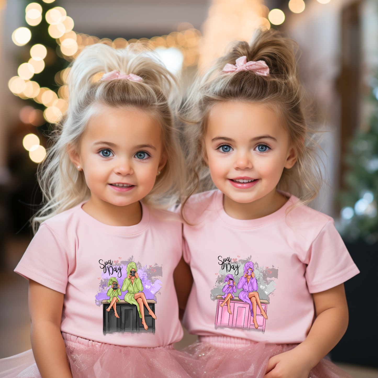 Customizable Spa Day Mother and Daughter Toddler Tee - Perfect for Playtime Adventures!