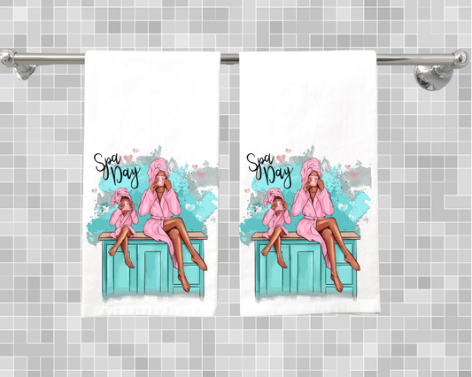 Customizable Unique Spa Day Hand Towels, Mother and Daughter, Ultra-Absorbent Hand Towels, The Perfect Blend of Style and Functionality!