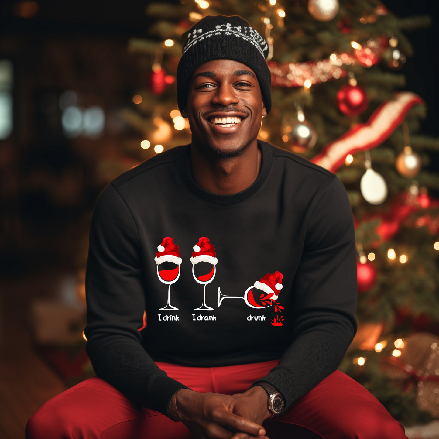 Sip, Savour, Celebrate: Unveil the Festive Spirit with Our “I Drink, I Drank, Drunk” Christmas Sweatshirts - a Touch of Holiday Cheer!