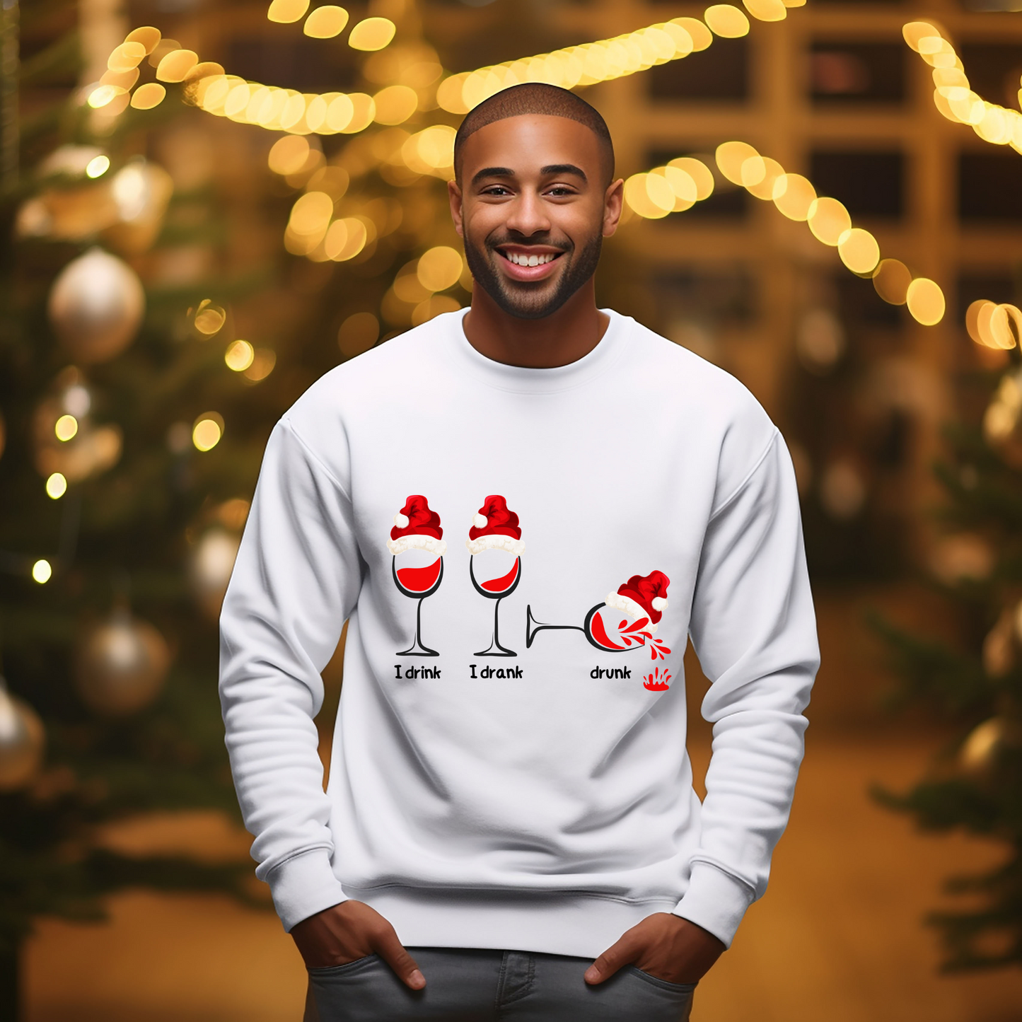 Sip, Savour, Celebrate: Unveil the Festive Spirit with Our “I Drink, I Drank, Drunk” Christmas Sweatshirts - a Touch of Holiday Cheer!   3