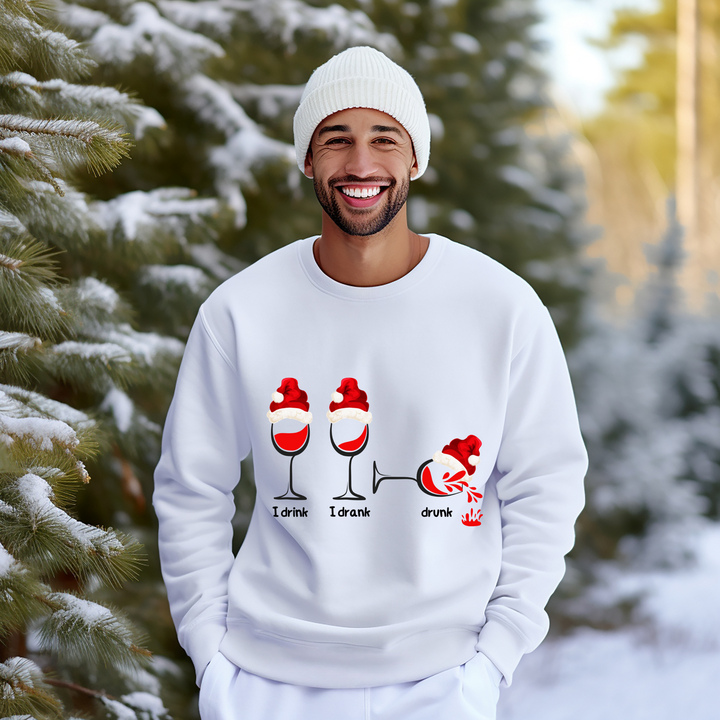 Sip, Savour, Celebrate: Unveil the Festive Spirit with Our “I Drink, I Drank, Drunk” Christmas Sweatshirts - a Touch of Holiday Cheer!   3